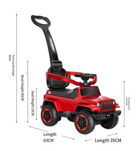 عربة دفع للأطفال مع مقبض، لعبة ركوب للأطفال بأربع عجلات <span class=keywords><strong>3</strong></span> في 1 - Product Image 6