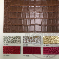 Cuir PU effet peau de crocodile miroir extensible imperméable de 1,2 mm pour chaussures de femme, canapé, textile de maison, sacs