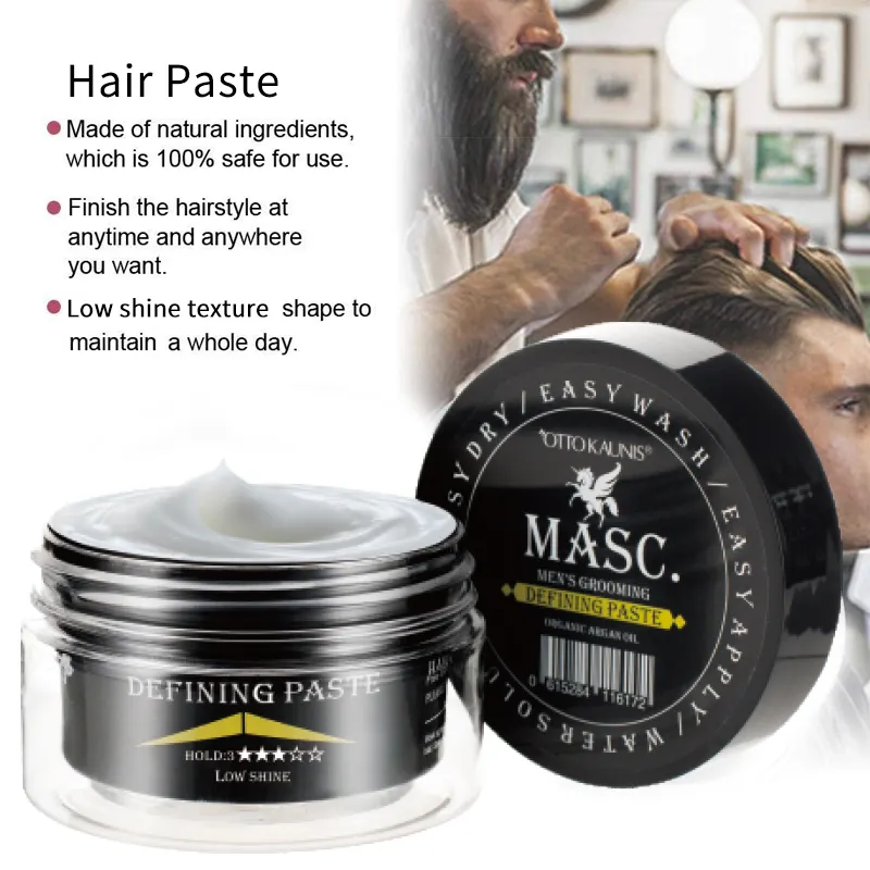 Natural Ingredient Finish Hair Styling pasta opaca per capelli argilla per uso maschile