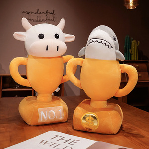 Boneka Sapi Patung Pasir Beludru Kreatif, Mainan Boneka Plush Isi Kapas PP, Bantal Piala Bir untuk Pria Wanita, Hadiah Lucu - Product Image 5