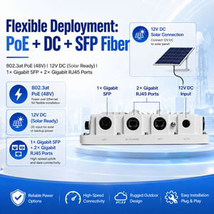 <span class=keywords><strong>Point</strong></span> d'accès Wi-Fi extérieur industriel POE double bande AX3000 KuWFi DDP vers les États-Unis, couverture de 800 mètres pour solutions à distance - Product Image 2