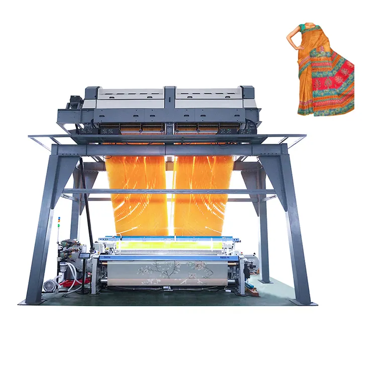 Textielmachine Indiase Vrouwen Jacquard Sari Weven Weefgetouw Machine