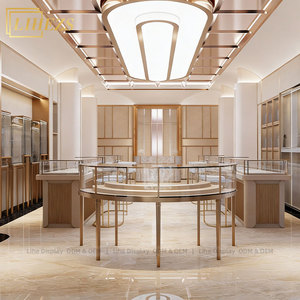 <span class=keywords><strong>Vitrine</strong></span> de présentation de bijoux en gros, comptoir de parfumerie, conception de magasin de bijoux, service clé en main de <span class=keywords><strong>d</strong></span>écoration de boutique - Product Image 3