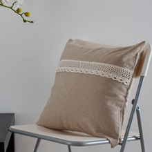 Đệm Vải Lanh Nguyên Chất 100% Vỏ Gối Có Ren Trang Trí - Product Image 2