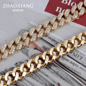 Collar de Cadena Cubana para Hombre de Alta Calidad Europea, Estilo Hip Hop, con Cristales - Product Image 2