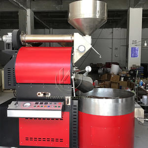 HW-60kg Dubbele Trommel Gietijzeren RVS Gas Hetelucht Verwarming Commerciële Koffiebranders Koffiebonen Koffiebrandermachine - Product Image 2