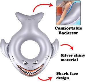 Inflatable Cá Mập Xám Vòng 127cm dài hồ bơi Floaty - Product Image 4