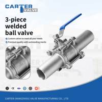 Vanne à boisseau sphérique soudée 3 pièces CF8 CF8M 304 316, raccords à souder bout à bout (BW), à sertir (SW), à emboîtement (Socket Weld), à passage plein, haute pression, API ANSI DIN OEM, pour l'industrie pétrolière et gazière