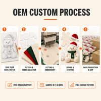 Ours en peluche à poils longs motif flocon de neige, emballé pour cadeau, pour la vitrine de Noël