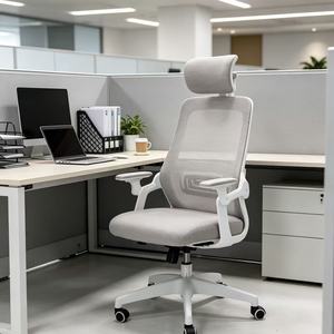Silla de Oficina Ergonómica Moderna con Reposacabezas Ajustable, Giratoria y con Altura Regulable, y Tela de Malla Multifuncional para Profesores - Product Image 4
