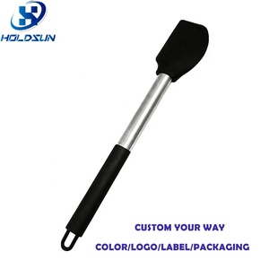 Spatule de cuisson en silicone sans BPA avec manche long antidérapant en acier inoxydable pour mélanger la pâte en cuisine, outil de pâtisserie - Product Image 3