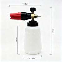 Pistolet à mousse en acier, lance à neige, canon 1L, pulvérisateur d'eau haute pression, bouteille de nettoyage, lavage de voiture