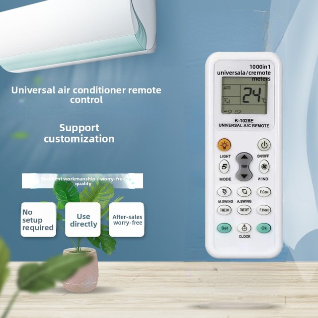 UUELE English Version Universal Energy Saving Air Conditioner Remote Control K-1028E 1000-in-1 Foreign Trade Wholesale