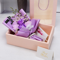 Fleurs de Savon Artificielles Très Demandées, Bouquet de Roses Roses Faites à la Main pour la Fête des Mères et la Saint-Valentin, Coffret Cadeau Fleuri