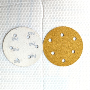 125mm Round 8-hole Abrasive Disc with Hook Ring for Polishing Automotive Applications. - Product Image 5