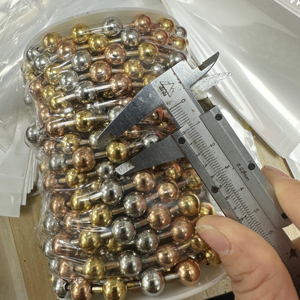 ボールロールチェーンシルバーゴールドローズゴールドメッキ3トーンメッキステンレス钢 - Product Image 2