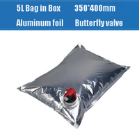 Kantong Plastik Steril 1L-20L dengan Katup, Cetak Gravure untuk Segel Panas untuk Kemasan Makanan (Selai, Pure, Anggur Merah)