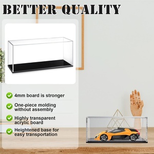 Stylish Eco-Friendly for Clear Acrylic <b>Display</b> <b>Case</b> with Black Base for Diecast Vehicles Great Gift for Car Collectors - Product Image 5