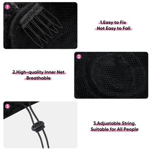 काले महिलाओं के एफ्रो किंकी कर्ल सिंथेटिक चिगनन चिंगन फ्राओ बालों के पफ बन्स एक्सटेंशन क्लिप ड्रॉस्ट्रिंग पोनीटेल पॉटिच - Product Image 4