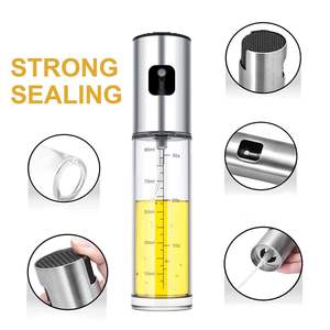 Dispenser <span class=keywords><strong>Spray</strong></span> in Vetro <span class=keywords><strong>per</strong></span> <span class=keywords><strong>Olio</strong></span> d'Oliva, Argento, 100ml, Ecologico, Ideale <span class=keywords><strong>per</strong></span> BBQ, Lavabile in Lavastoviglie, Utensile <span class=keywords><strong>per</strong></span> <span class=keywords><strong>Friggitrice</strong></span> <span class=keywords><strong>ad</strong></span> <span class=keywords><strong>Aria</strong></span> - Product Image 3