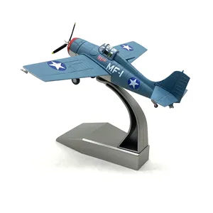 Modellino in Scala 1/72 dell'Aereo da Caccia F4F Wildcat della Seconda Guerra Mondiale, Dettagliato Aeromodello da Collezione e Esposizione - Product Image 1