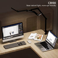Lampe de table LED pliable pour architecte avec pince, pour studio d'art, dessin, bras réglable, anti-éblouissement, lecture, travail