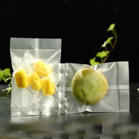 Sachet d'emballage alimentaire transparent givré imprimé sur mesure, scellé au centre, pour biscuits, en plastique thermoscellable