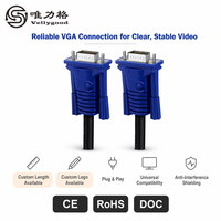 Câble VGA 5M 3+6 Coaxial en Cuivre Pur 1080P HD Mâle-Mâle pour Moniteur PC et Projecteur