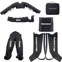 Appareil de Massage des Jambes 8 Chambres 5 Modes de Massage Bottes de Pressothérapie Bottes de Circulation à Compression d'Air Rechargeables pour Récupération