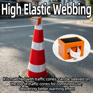 Feux de signalisation solaires à LED clignotants rouges et bleus pour travaux routiers, en plastique, avec batterie de 2000 mAh et autonomie de 240 heures - Product Image 4