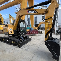 Excavatrice sur chenilles hydraulique SANY90CPro d'occasion, 90% NEUVE, Modèle 2025, Moteur Isuzu, Boîte de vitesses, Pompe, Roulement, 9,45 tonnes