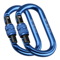 Mousqueton d'escalade en forme de D 25KN 7075 boucle à ressort en aluminium suspension rapide Camping en plein air pour sac à dos hamac OEM modèle uni