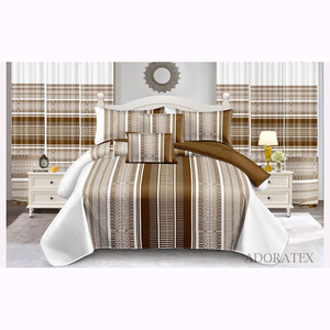 Chất Lượng Cao 12 Mảnh Đôi Kích Thước In Mô Hình Hình Học Tấm Ga Giường Đặt Sang Trọng Tất Cả Các Mùa Mặc Cực Rèm Bộ Đồ Giường Đặt - Product Image 5