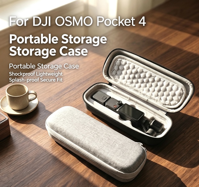 Travel Anti-Scratch Portable Soft Lining EVA Carrying Storage Box Bag with Lanyard for DJI OSMO Pocket 4 New Accessory