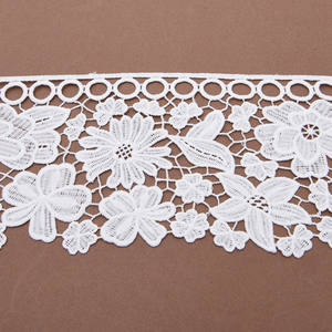 โรงงานมาใหม่ฝรั่งเศสโพลีเอสเตอร์ปัก<span class=keywords><strong>Guipure</strong></span>เคมีลูกไม้ตัด - Product Image 2