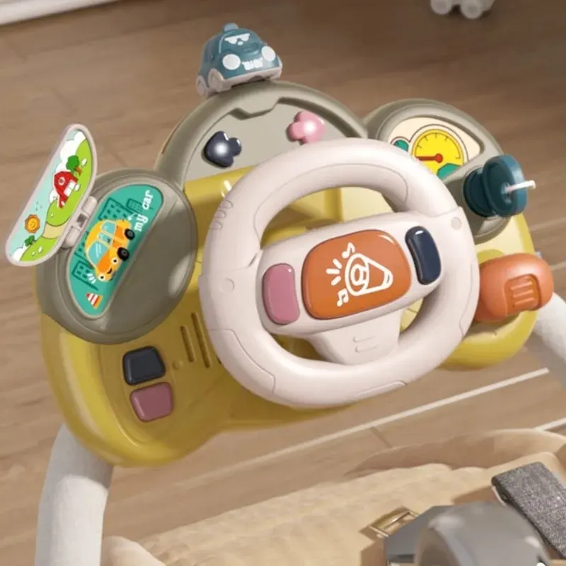 Volant multifonctionnel pour bébé jouets d'apprentissage interactifs simulation pour enfants conduite voiture jouet éducatif avec éclairage et musique