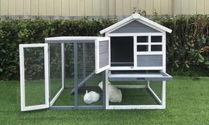 <span class=keywords><strong>Cage</strong></span> en bois pour animaux de compagnie, 4 pièces, pour l'extérieur, maison à lapin - Product Image 3