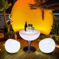 Meubles de bar disco / Chaise lumineuse LED en PE pour restaurant discothèque pub utilisée Table de bar lumineuse