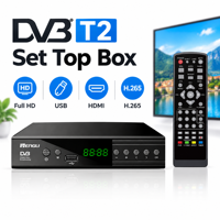 DVB-T2 Set Top Box Full HD 1080P H.265 HEVC Penerima TV Digital HDMI USB PVR FTA Dekoder Terestrial untuk TV Rumah