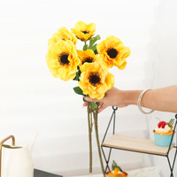Kunstmatige anemoon, bloemen DIY bloemstukdecoraties, gebruikt voor het decoreren van de keuken en woonkamer, huisdecoratie