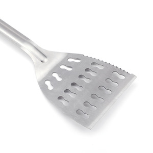 Stainless Steel Grill <b>Tool</b> Set With Wood Handle 3 Piece For Outdoor <b>BBQ</b> Cooking And Flipping Durable Design - Product Image 3