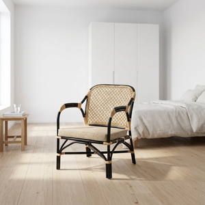 Fauteuil Magneto en rotin naturel, élégant et confortable, pour salon ou terrasse extérieure, durable et tissé à la main pour la maison - Product Image 3