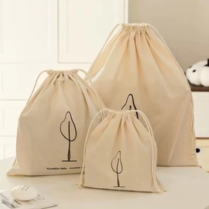 Pochette cadeau en toile de coton personnalisée colorée avec nœud, sac à bijoux en coton et lin pour emballage cadeau - Product Image 2