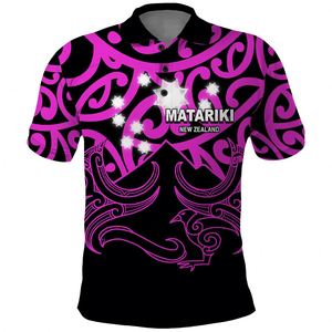 Impression à la demande hommes hauts Matariki nouvelle-zélande Polo Maori nouvel an décontracté revers t-shirt en gros en vrac vêtements pour hommes - Product Image 3