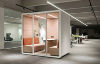 Cabina Interior Silenciosa con Reducción de Ruido, Cabinas de Reuniones para Oficina, Espacio de Trabajo Silencioso y Confortable al Tacto, Cabina Acústica Insonorizada