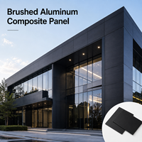 Panneau composite en aluminium brossé revêtu de PVDF de 4 mm et 5 mm pour le revêtement des plafonds et des colonnes