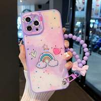 Étui de téléphone en époxy avec design de chaîne et bracelet, PC+TPU pour Tecno Spark-10C/10/10Pro Tec-Pova5 /Camon 20/20Pro