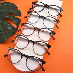 RGA046 Hot selling brand high quality retro acetate optical eyeglasses frames for women