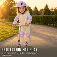 Casque de vélo pour enfants en PC/EPS personnalisé OEM pour tous les âges, protections genoux et poignets pour le cyclisme et le patinage