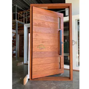 Desain modis Modern populer di Amerika Utara pintu keamanan Pivot depan baja pintu